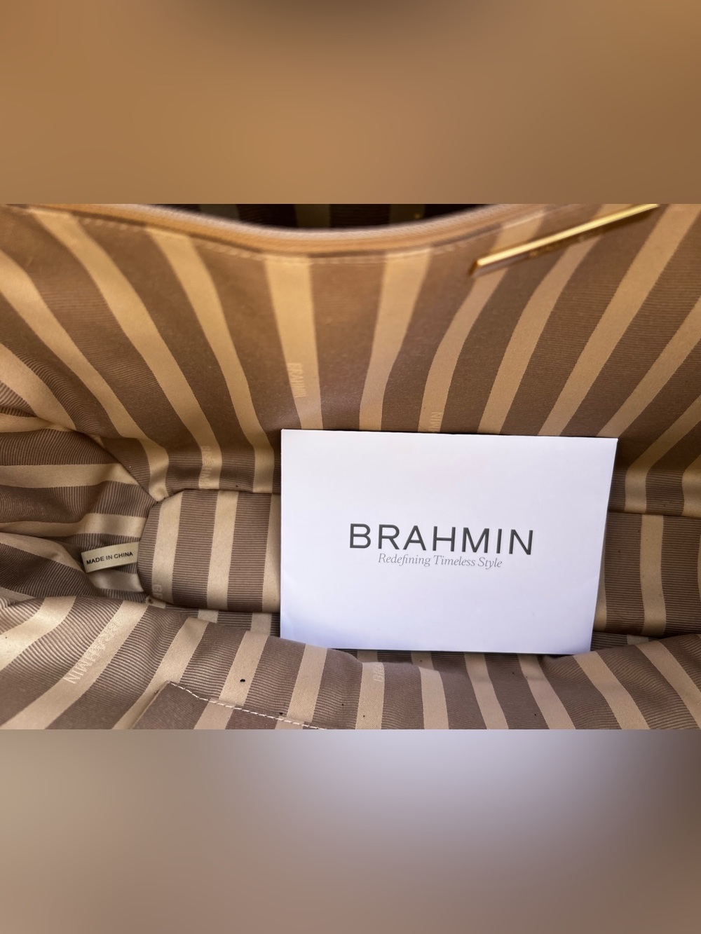 Brahmin Woven Leather Cognac. Nantucket Basket weave - Picture 6 of 13